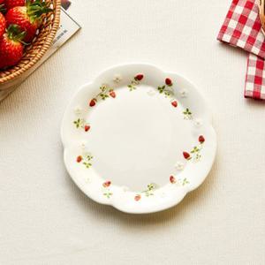 [모던하우스] L 딸기, 양각 꽃모양 접시 M