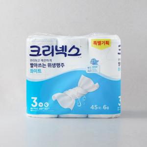 크리넥스빨아쓰는위생행주 화이트 45매*6롤