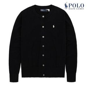 [POLO RALPH LAUREN]  여성 코튼 블렌드 가디건 블랙