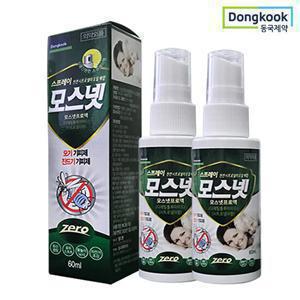 동국제약 모기 진드기 기피제 [모스넷 스프레이 60ml] 2개