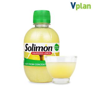 브이플랜 솔리몬 스퀴즈드 레몬즙 레몬 원액 주스 물 차 280ml