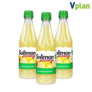 브이플랜 솔리몬 스퀴즈드 레몬즙 3병 총 1.5L 레몬 원액 주스