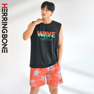 [헤링본]남자 래쉬가드세트 민소매 수영복 팬츠 비치웨어 RG354 AG322