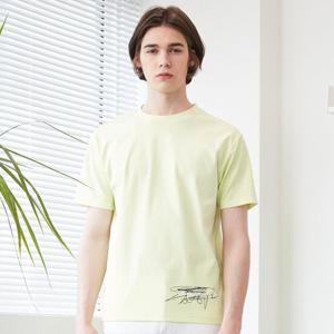 [by STCO] 남성 옐로우 그래피티 프린트 티셔츠