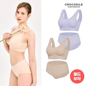 [크로커다일]심리스 퓨징 감탄브라 퍼플 베이지 4종 CDW4M3032_T