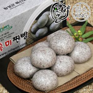 [맘스킹]밀원본가 HACCP 안흥흑미찐빵 25개(1600g)-수입팥