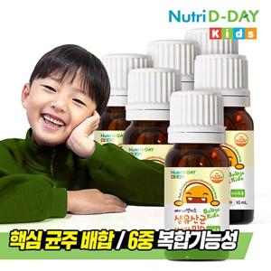 뉴트리디데이 베이비앤키즈 생유산균 비타민D 이지드롭 6병 60ml