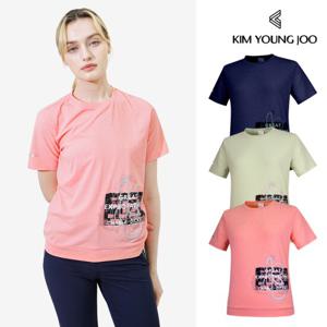 [김영주] 여성 여름 골프웨어 아리오 PK피케 반팔 라운드 티셔츠
