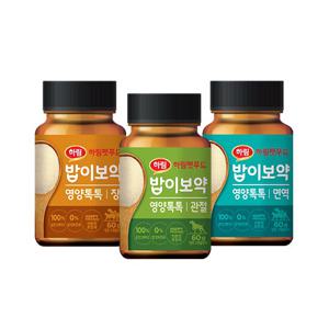 [하림펫푸드] 밥이보약 영양톡톡 60g 3종 세트(장+관절+면역)