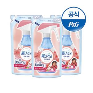 페브리즈 섬유탈취제 다우니 향 320ml 리필 3개