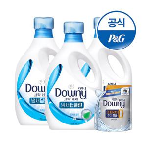 다우니 세탁세제 액체형 냄새딥클린 프레시클린 1.9Lx3 + 200ML