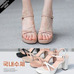 바닐라슈 자체제작 국내제작 리오나 스트랩 가보시샌들(8cm)