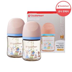 [더블하트] 모유실감 3세대 PPSU 애니멀타운 160ml 트윈팩