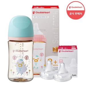 [더블하트] 3세대 240ml 디어프렌즈 젖병1개 + 젖꼭지2개