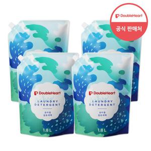 [더블하트] 유아용 세탁세제 1800ml 파우치 2+2