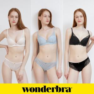 [Wonderbra]소프트 레이스 노와이어 브라팬티 6종 WBW4N242526_T