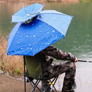경량우산 낚시 헬멧 농부 머리에 쓰는 이색 우산 그늘막 등산