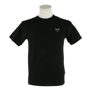 [꼼데가르송]당일/국내 24FW AZT064 BLACK 블랙 하트 와펜 반팔 티셔츠