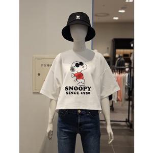 [클라이드] 여성 스누피 선글라스 반팔 티셔츠 FOBTS774F