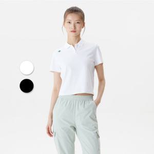 [데상트 공식] SUI 팀 여성 크롭 폴로 티셔츠 SP222IPS52