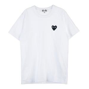 [꼼데가르송] 여성 블랙 하트 와펜 티셔츠 AZ P1T063 051 WHITE