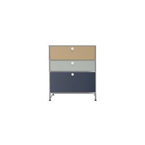 [USM 공식수입원]USM Haller Storage 1x4 (Beige, Light Grey, Steel Blue)