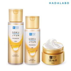 하다라보 고쿠쥰 프리미엄 3종 (로션170ml+밀크140ml+퍼펙트젤100g)[증정]3초진정선크림10mlx2개