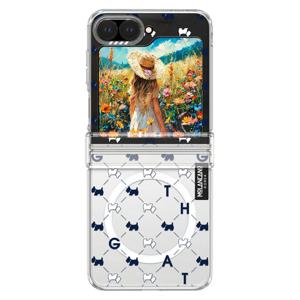 모란카노 모란카노 갤럭시 Z플립6 크리스탈 아가타 스코티 디자인 힌지 보호 맥세이프 투명 휴대폰 케이스
