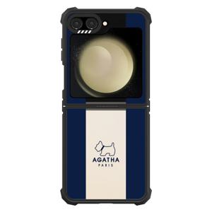 모란카노 모란카노 갤럭시 Z플립6 임팩트 아가타 시그니처 디자인 맥세이프 힌지 보호 투명 범퍼 휴대폰 케이스