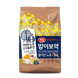 [하림펫푸드] 밥이보약 DOG 활기찬노후  3.4kg + 사료샘플 50g 증정