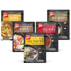 [외갓집] 골고루 찌개국탕 10팩 세트(부대찌개2+육개장2+순대국2+돼지국밥2+황태해장국2)