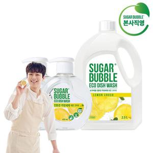 [슈가버블] 친환경 주방세제 버블레몬크러쉬 470MLx2개 + 리필2.5L