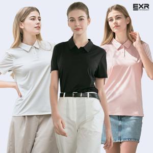 [EXR] 여성 메쉬 카라 티셔츠 4종택1
