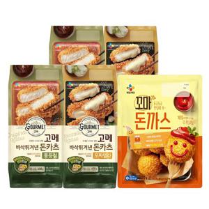 [CJ] 고메 바삭튀겨낸 통등심돈카츠450g x2봉+모짜렐라돈카츠450g x2봉+꼬마돈까스 400g x1봉