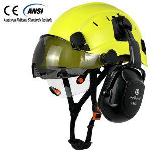 고급안전모 엔지니어 하드햇 ANSI 용 고글 귀마개 안전 헬멧