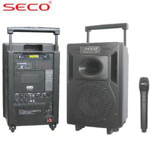 세코(SECO)  DW-700CD 충전,이동용 스피커(캐리어) / 120W 1채널 무선마이크 포함 핸드,벨트 선택1 야외용,