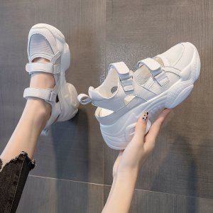 여름 통굽 샌들 발편한 여성 스트랩 휴양지 여자 신발 편한 플랫폼 쿠션