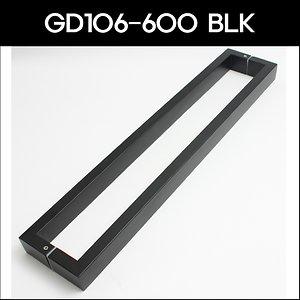 GD106-600BLK/스텐각관검정600손잡이/강화도어손잡이