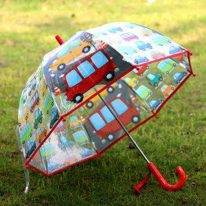 예쁜 투명 우산 자동차 그림 둥근 돔형 어린이 장우산