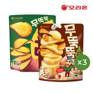 오리온 무뚝뚝감자칩 갈릭솔트맛 (106g) x 3개 + 고구마칩 (56g) x 3개