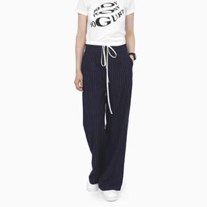 스콰즈 여자 스트라이프 슬랙스 스트랩 데일리 와이드팬츠 SHIP001