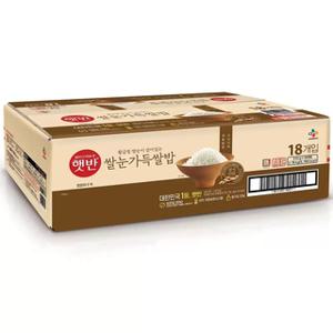 CJ 햇반 쌀눈가득쌀밥 210g x 18 즉석식품 즉석밥