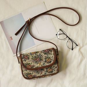 꽃 자수 크로스바디 가방, 보호 스타일 폰 가방, 여성용 작은 플랩 지갑
