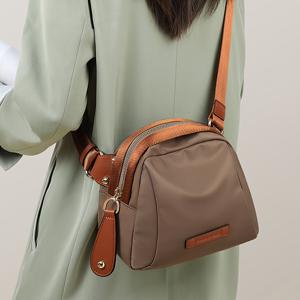 TEMU 컬러 콘트라스트 쉘 허리 가방, 캐주얼 옥스포드 천 크로스바디 가방, 여성용 가벼운 가슴 가방