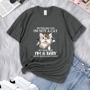 고양이와 나비 그래픽이 있는 라운드 넥 반팔 티셔츠, 캐주얼 스포츠 티, 여성 액티브웨어