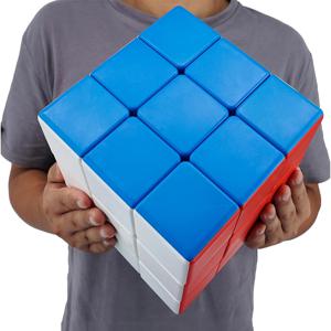 어린이를 위한 거대한 18cm 큐브 퍼즐 세트 - 스티커가 없는 속도 풀이 큐브, 초보자용, 정사각형 모양, 3-8세 이상을 위한 이상적인 제품