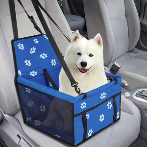 개 자동차 부스터 시트, 고양이를위한 옥스포드 통기성 접이식 소프트 워셔블 여행 가방, 안전 가죽 끈이있는 애완 동물 여행 캐리어 가방