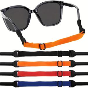 4pcs/set 스포츠 안경 비끄러운 로프, 조절 가능한 안경 로프, 안경 고정 스트랩, 안경 발 미끄러짐 방지 안경 비끄러운 로프