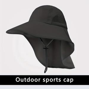 1개 남성용 야외 스포츠 자외선 차단 양산 모자, 야외 낚시, 등산용