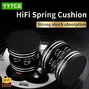 4pcs HiFi 알루미늄 합금 충격 스파이크 오디오 CD HiFi 증폭기/스피커/턴테이블/플레이어 용 스프링 댐핑 패드